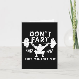 Don't scheet grappige squat snaaien fitness sports kaart