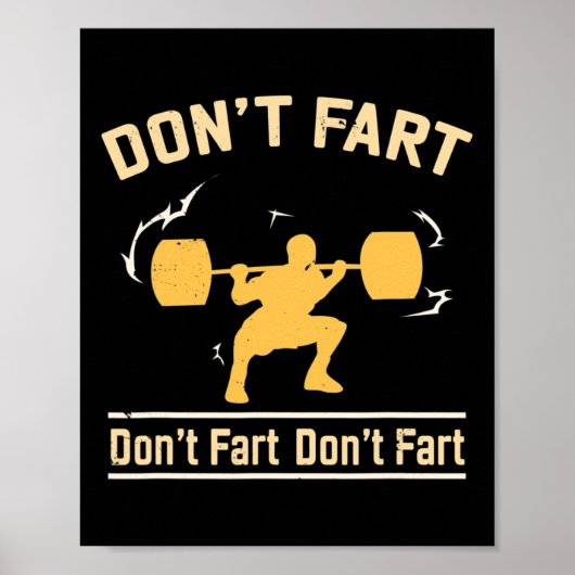 Don't scheet Shirt I Funny Fitness S Poster (Voorkant)