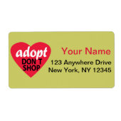 Dont Shop aannemen Etiket (Voorkant)