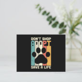 Don't Shop Adopt Save A Life Briefkaart (Staand voorkant)