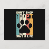 Don't Shop Adopt Save A Life Briefkaart (Voorkant)