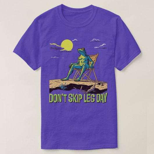 Dont Skip Leg Day Schattigee Gym Frog T-shirt (Design voorkant)