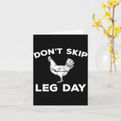 Dont Skip Leg Day Shirt Funny Gym Workout Fitness  Kaart (Gele Bloem)