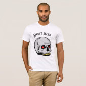 Don't Sleep Gotische Schedel Grafische T-Shirt (Voorkant volledig)
