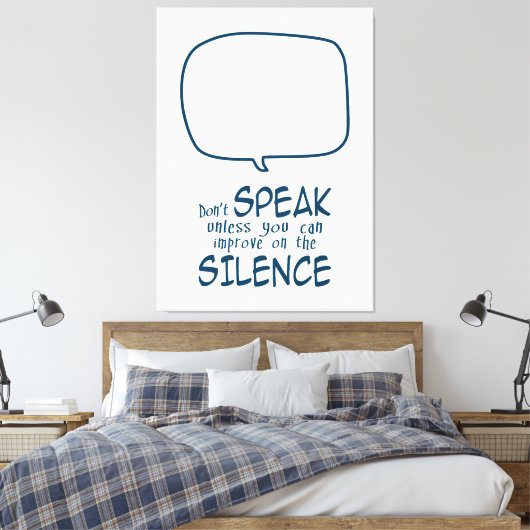 Don't Speak Canvas Afdruk (Insitu (Slaapkamer))