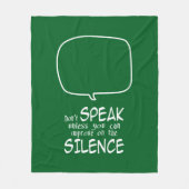 Don't Speak Fleece Deken (Voorkant)