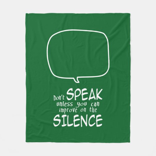 Don't Speak Fleece Deken (Voorkant)