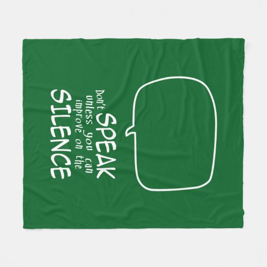 Don't Speak Fleece Deken (Voorkant (Horizontaal))