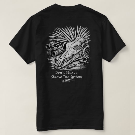 Don't Starve, Starve the System Hog Hunter T-shirt (Design achterkant)