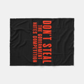 Don't Steal The Government Hates Competition  Fleece Deken (Voorkant (Horizontaal))