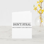 Don't Steal - The Government Hates The Competition Kaart (Gele Bloem)