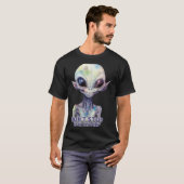Dont Stop Believin Believe In Aliens  T-shirt (Voorkant volledig)