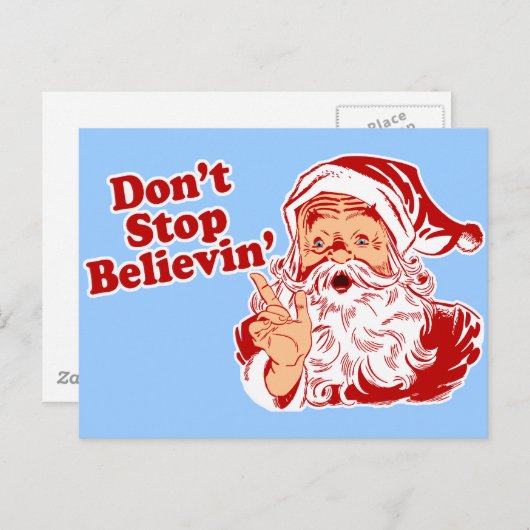 Dont Stop Believin Briefkaart (Voorkant / Achterkant)