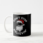Don't Stop Believin' Cool Shades Santa  Koffiemok (Links)