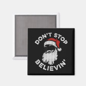 Don't Stop Believin' Cool Shades Santa Magneet (Voorkant / Achterkant)