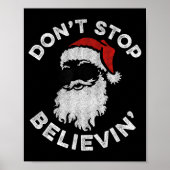 Don't Stop Believin' Cool Shades Santa  Poster (Voorkant)
