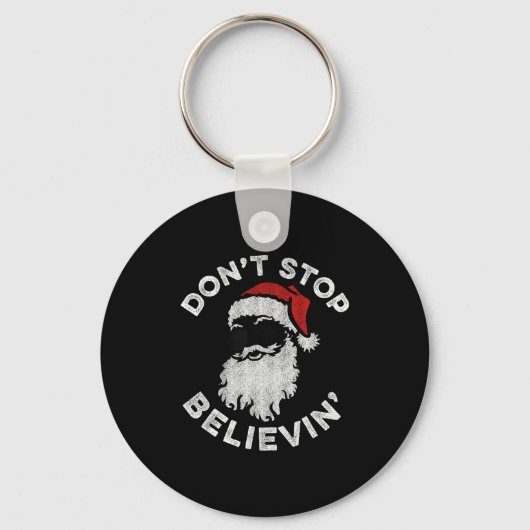 Don't Stop Believin' Cool Shades Santa  Sleutelhanger (Voorkant)