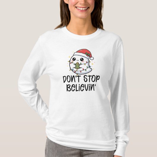 Don't Stop Believin', Kerstgeest T-shirt (Voorkant)