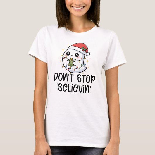 Don't Stop Believin', Kerstgeest T-shirt (Voorkant)