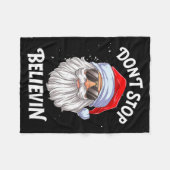 Dont Stop Believin Santa Christmas Boys Kids _1  Fleece Deken (Voorkant (Horizontaal))