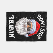 Dont Stop Believin Santa Christmas Boys Kids  Fleece Deken (Voorkant (Horizontaal))
