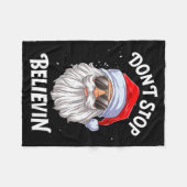 Dont Stop Believin Santa Funny Christmas Boys Kid  Fleece Deken (Voorkant (Horizontaal))