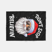 Dont Stop Believin Santa Funny Christmas Boys Kid  Fleece Deken (Voorkant (Horizontaal))