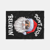 Dont Stop Believin Santa Funny Christmas Boys Kid  Fleece Deken (Voorkant (Horizontaal))