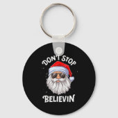Don't Stop Believin Santa Funny Christmas Boys Kid Sleutelhanger (Voorkant)