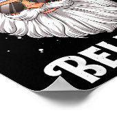 Dont Stop Believin Santa Funny Christmas  Poster (Hoek)