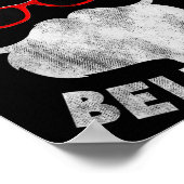 Don't Stop Believing Santa Cool Gles Christmas Poster (Hoek)