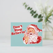 Dont Stop met kerst geloven Feestdagenkaart (Staand voorkant)
