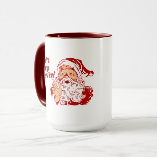 Dont Stop met kerst geloven Mok (Voorkant links)