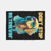 Don't Stop Retrievin - Retro Golden Retriever Dog  Fleece Deken (Voorkant (Horizontaal))