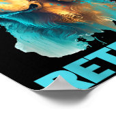 Don't Stop Retrievin - Retro Golden Retriever Dog  Poster (Hoek)