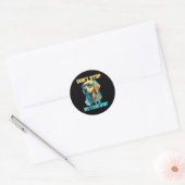 Don't Stop Retrievin - Retro Golden Retriever Dog  Ronde Sticker (Envelop)