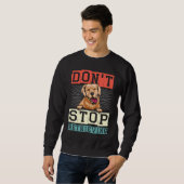 Don't Stop Retrieving Dog Retro Golden Retriever Trui (Voorkant volledig)