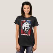 Don't Stop Retrieving Shirt American Flag Golden R (Voorkant volledig)