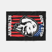 Don't Stop Retrieving Shirt American Flag Golden R Fleece Deken (Voorkant (Horizontaal))