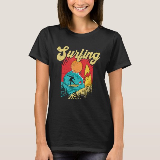 Don't Stop Surfing Extreme Sports Sea Waves Surfer T-shirt (Voorkant)