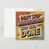 Don't Stop When You're Tired Feestdagenkaart (Voorkant / Achterkant)