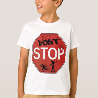 Dont stop zombie-teken t-shirt