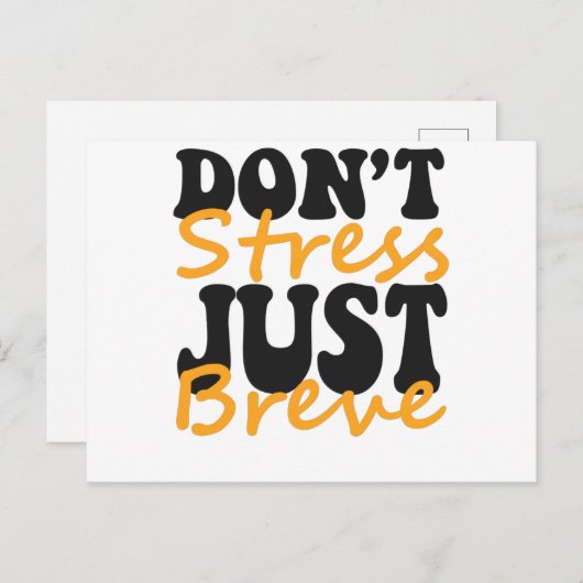 Dont Stress Just Breve Dyslexia Funny ADHD Gift Briefkaart (Voorkant / Achterkant)