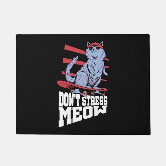 Don't Stress Meow Stress Awareness Month Deurmat (Voorkant)