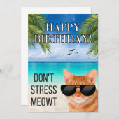 Dont Stress Meowt Grappige Tabby Kat Gelukkige Ver (Voorkant / Achterkant)