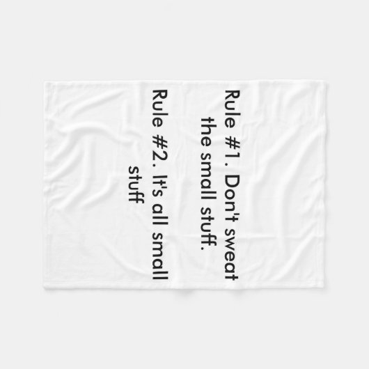 Dont Sweat The Small Stuff  Fleece Deken (Voorkant (Horizontaal))