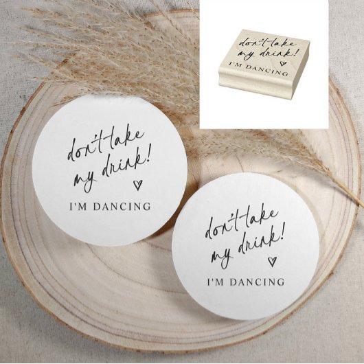 Don't Take My Drink Wedding Coaster Rubberstempel