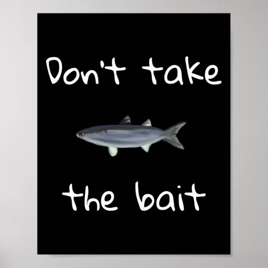 Dont Take The Bait Mullet Fish Artwork Painting Poster (Voorkant)