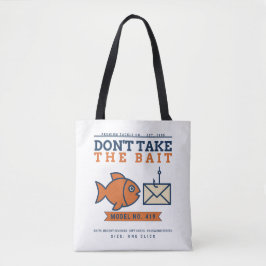 Don't Take The Bait Phishing Awareness Retro Tote Bag