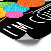 Don't Talk To Me I'm Counting Crochet Knitting Fun Poster (Hoek)